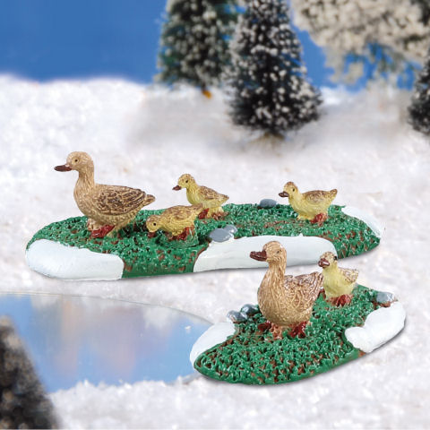 Lichthäuser Miniaturfiguren Set „Entenfamilie”