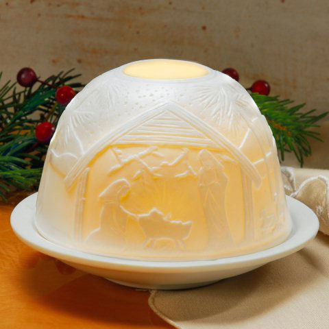 Dome Light Porzellan-Windlicht „Krippe”