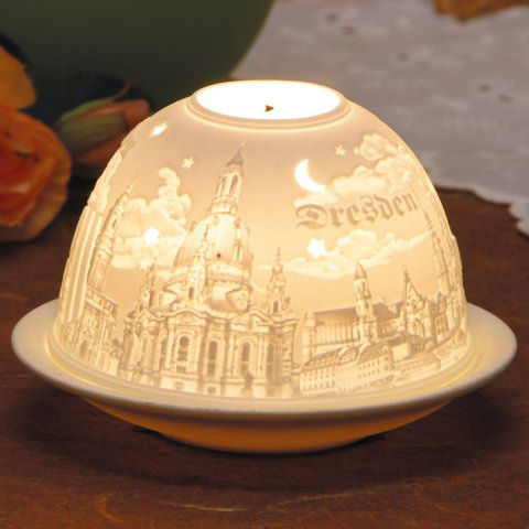 Dome Light Porzellanlicht mit Städtemotiv „Dresden”