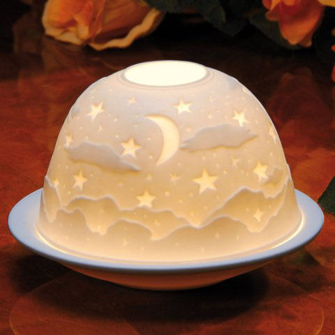 Dome Light Porzellan-Windlicht „Sternenhimmel”