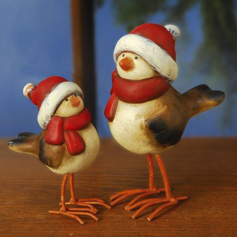 Weihnachtsfiguren „Wintervögel”, 2er-Set Weihnachtsdeko