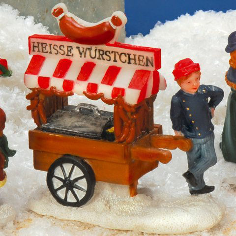 Lichthäuser Weihnachtsdeko Marktstand „Heiße Würstchen”