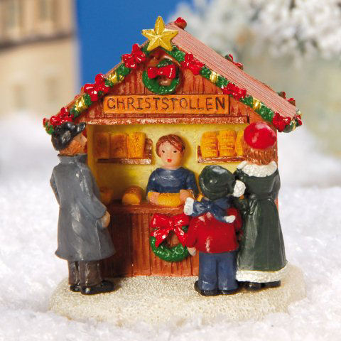 Lichthäuser Weihnachtsdeko Marktstand „Christstollen”