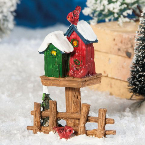 Lichthäuser Miniatur Weihnachtsdeko „Vogelhäuschen”
