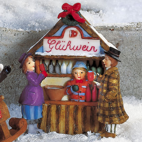 Lichthäuser Weihnachtsdeko Marktstand „Glühwein”