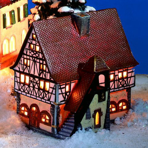 Keramik Lichthaus Weihnachtsdeko „Rathaus Schifferstadt”