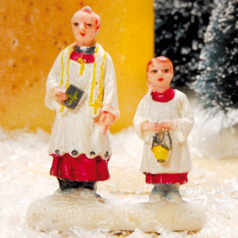 Lichthäuser Miniaturfiguren „Pastor mit Messdiener”