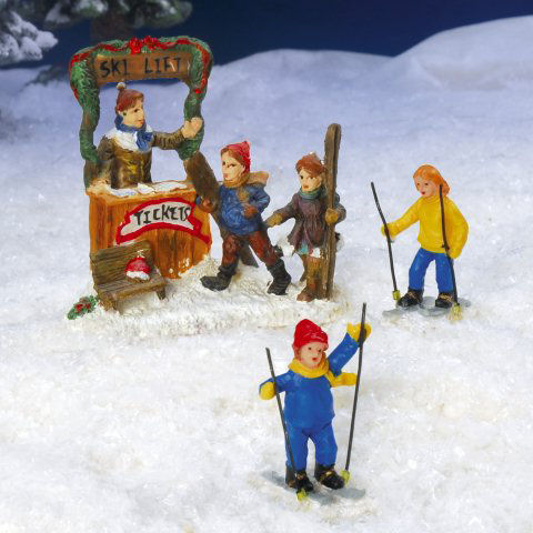 Lichthäuser Miniaturfiguren „Ski-Lift Ticketverkauf”
