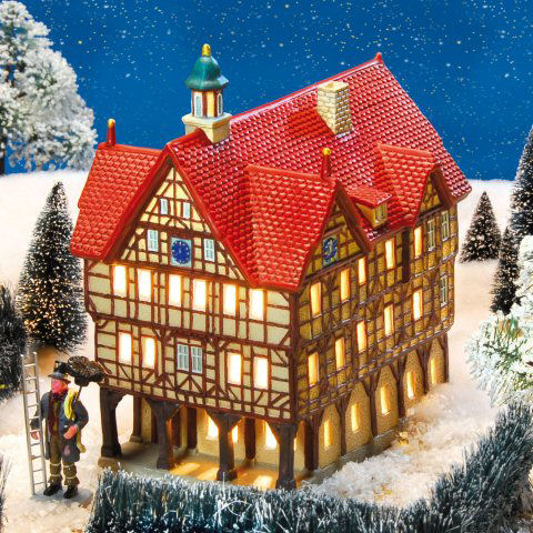 Keramik Lichthaus Weihnachtsdeko „Rathaus Bad Urach”