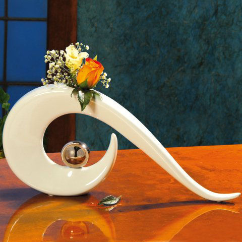 Porzellanvase „Swing”, Blütenstecker Tischdekoration