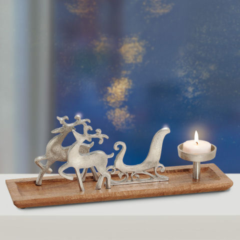 am Teelichthalter Glas aus Bach”, Weihnachtsdeko „Haus