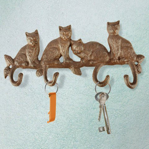 Hakenleiste „Katzen” aus wetterfestem Gusseisen