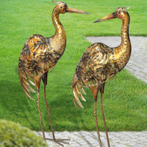 Gartenskulptur „Kranich”, Tierfiguren zur Gartendekoration