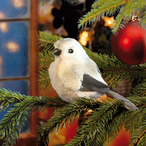 Weihnachtsbaumschmuck „Plüschvogel”, Dekofigur mit Clip