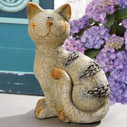Tierfigur „Katze Lulu”, Skulptur zur Gartendekoration