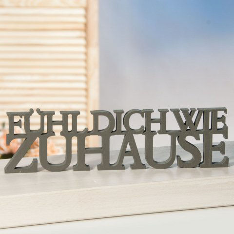 3D Deko-Holzschriftzug „Fühl dich wie Zuhause”