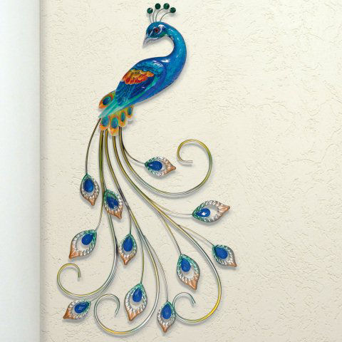 Wandrelief „Pfau”, Wanddekoration aus Metall