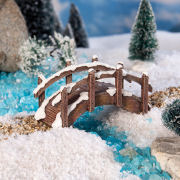 Lichthäuser Miniatur Weihnachtsdeko „Brücke mit Schnee”