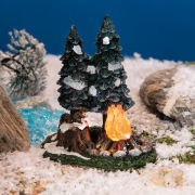 Lichthäuser Weihnachtsdeko „Feuerstelle im Wald” mit LED