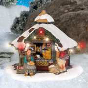 Lichthäuser Weihnachtsdeko „Brezelhütte” mit LED Lichtern