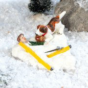 Lichthäuser Miniaturfiguren „Bernhardiner Rettungshund”