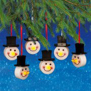 Weihnachtsbaumschmuck LED-Teelicht-Set „Schneemann”