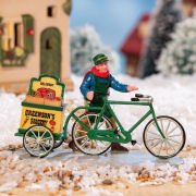 Lichthäuser Miniaturfigur „Fahrradbote mit Gemüse”