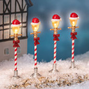 Lichthäuser Weihnachtsdeko Miniaturlaternen mit Mützen