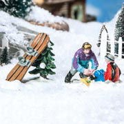 Lichthäuser Miniaturfiguren Set „Snowboard-Abfahrt”
