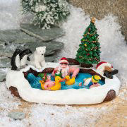 Lichthäuser Miniaturfiguren Set „Baden im Winterpool”