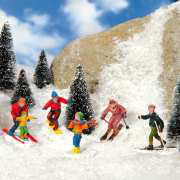 Lichthäuser Miniaturfiguren „Skifahrer 5er-Gruppe”