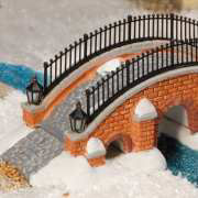 Lichthäuser Miniatur Weihnachtsdeko „Backstein-Brücke”