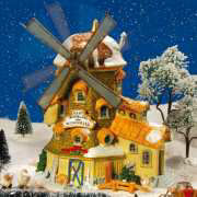 Lichthäuser Weihnachtsdeko „East Moorland Windmühle”