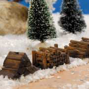 Lichthäuser Miniatur Weihnachtsdeko „Holzscheite”