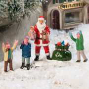 Lichthäuser Miniaturfiguren „Weihnachtsmann mit Geschenken”