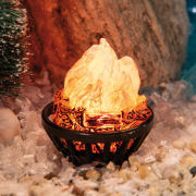 Lichthäuser Miniatur Weihnachtsdeko „Feuerkorb” mit LED