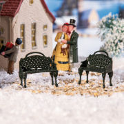 Lichthäuser Miniatur Weihnachtsdeko „Nostalgie-Parkbänke”