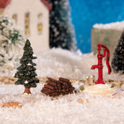 Lichthäuser Miniatur Weihnachtsdeko „Brunnenpumpe im Wald”