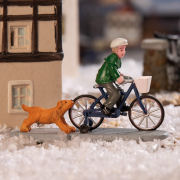 Lichthäuser Miniaturfigur „Junge mit Fahrrad”