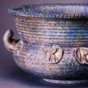 Blumenkübel aus Keramik, in Trichterform, granit