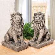 Dekofiguren „Löwe”, Gartenskulpturen aus Steinguss