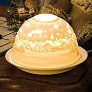 Dome Light Maxi Porzellan-Windlicht „Winterlandschaft”