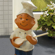 Deko-Kochfigur „Tim”, Keramikfigur mit Kochlöffel