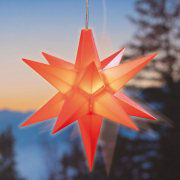 Advents-Stern Weihnachtsdeko, Fensterhänger mit roter LED