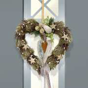 Türhänger „Winterherz”, Weihnachtsdeko aus Naturmaterial