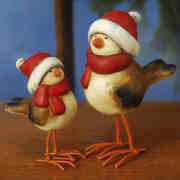 Weihnachtsfiguren „Wintervögel”, 2er-Set Weihnachtsdeko