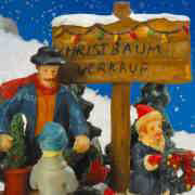 Lichthäuser Miniaturfiguren „Christbaumverkauf”