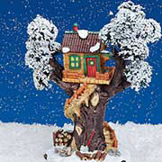 Keramik Miniatur Weihnachtsdeko „Baumhaus”