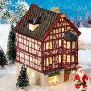 Keramik Lichthaus Weihnachtsdeko „Zum Goldenen Hirsch”