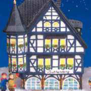 Keramik Lichthaus Weihnachtsdeko „Buchhandlung”